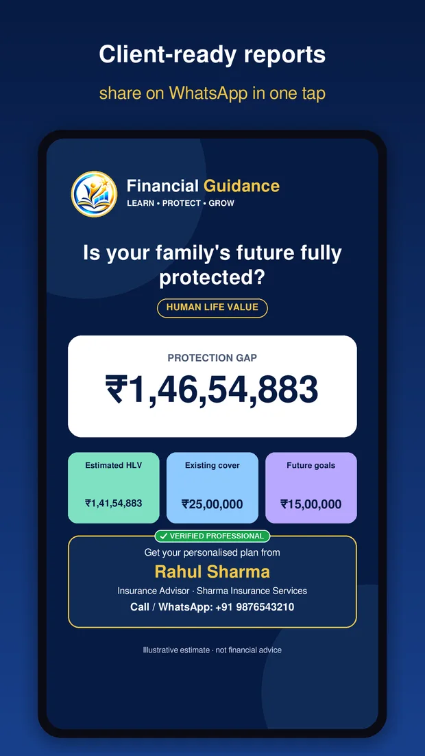 Client-ready branded report shared on WhatsApp